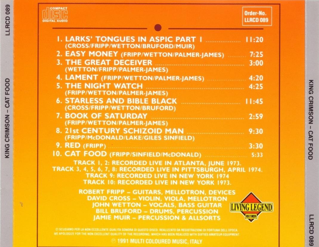 1973-1974 - Cat Food (back)